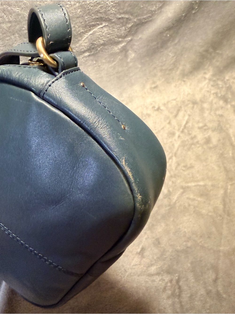 RADLEY LONDON Dark Blue Leather Crossbody with Gold Hardware - Picture 10 of 10